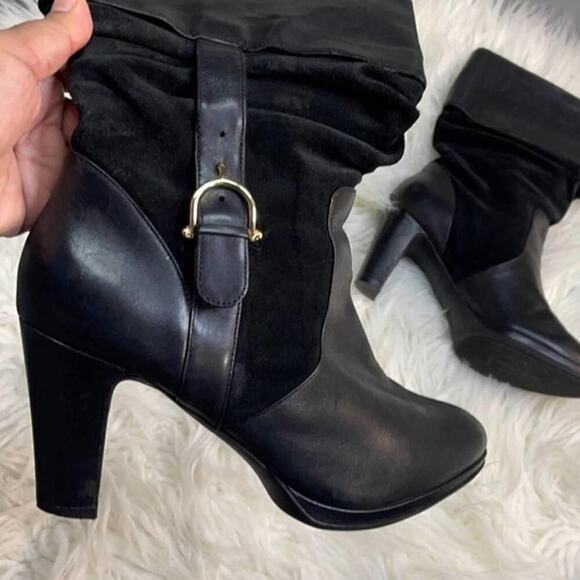 Ralph Lauren genuine leather /suede woman’s heels boots - Picture 10 of 12